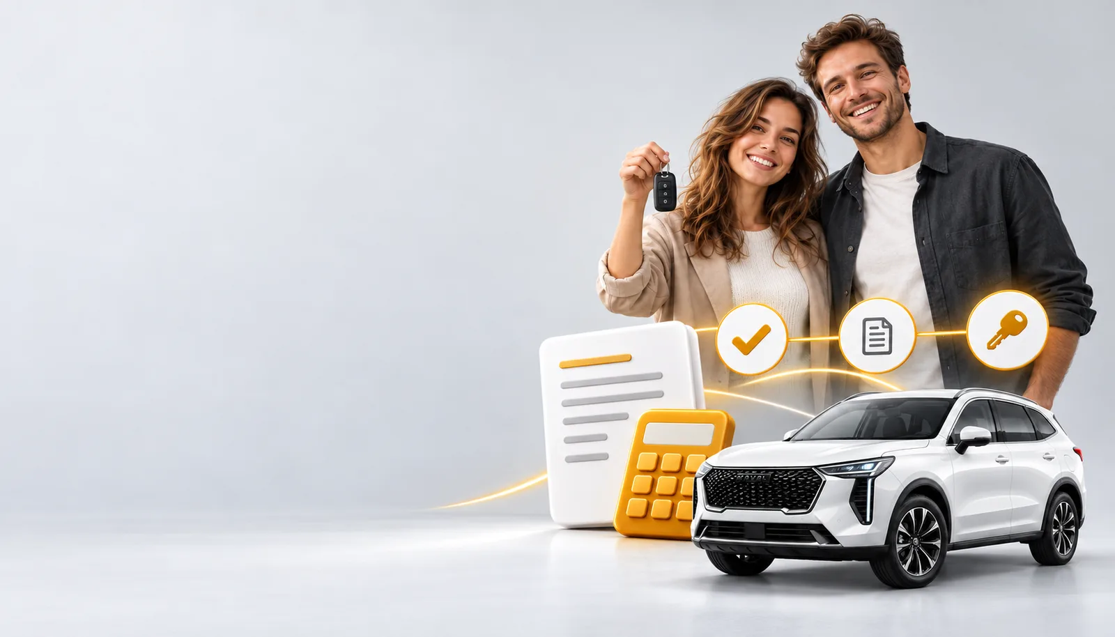 Покупка автомобиля: пара с ключами и этапы оформления